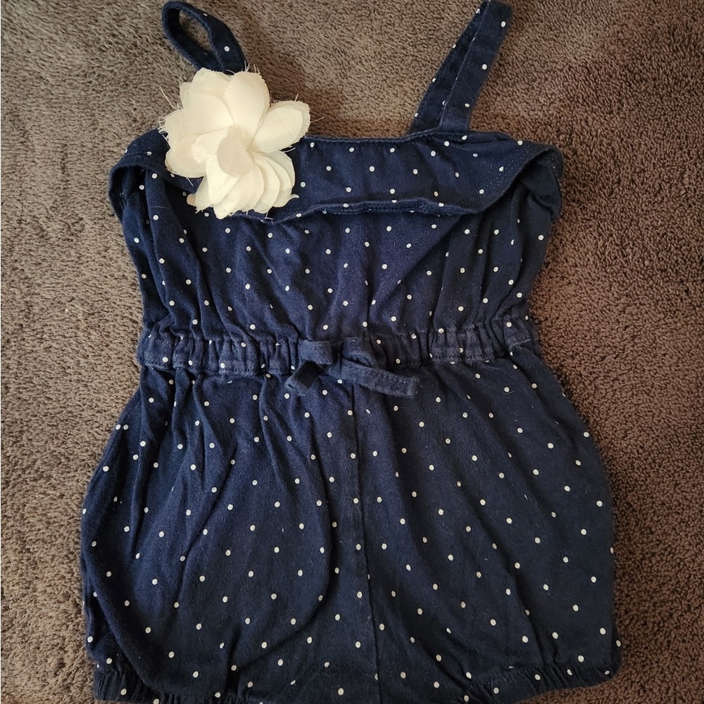Navy Blue Baby Romper